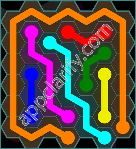 Flow Free: Hexes 7x7 Mania Pack Level 105 Solutions