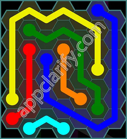 Flow Free: Hexes 7x7 Mania Pack Level 106 Solutions