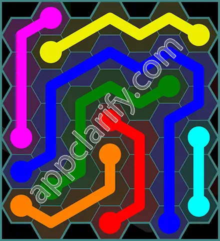 Flow Free: Hexes 7x7 Mania Pack Level 107 Solutions