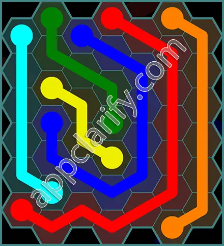 Flow Free: Hexes 7x7 Mania Pack Level 108 Solutions