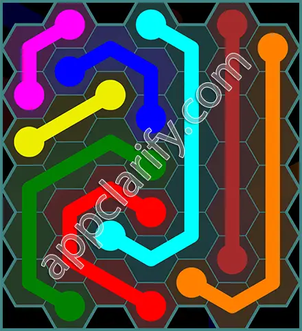 Flow Free: Hexes 7x7 Mania Pack Level 109 Solutions