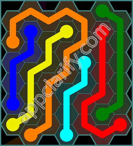 Flow Free: Hexes 7x7 Mania Pack Level 110 Solutions