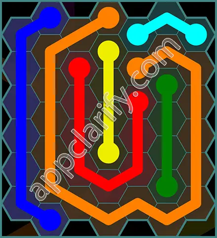 Flow Free: Hexes 7x7 Mania Pack Level 111 Solutions
