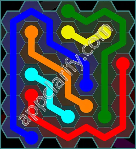 Flow Free: Hexes 7x7 Mania Pack Level 118 Solutions