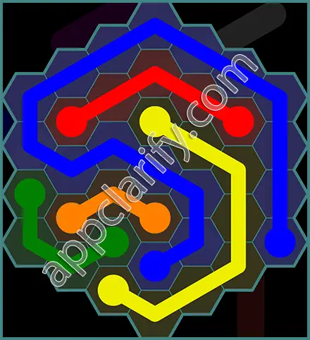 Flow Free: Hexes 7x7 Mania Pack Level 124 Solutions