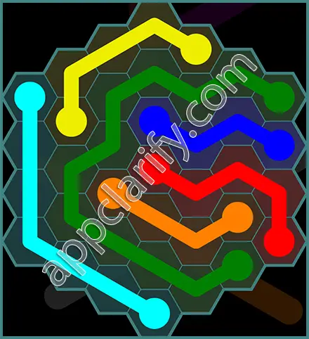 Flow Free: Hexes 7x7 Mania Pack Level 128 Solutions