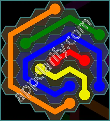 Flow Free: Hexes 7x7 Mania Pack Level 129 Solutions