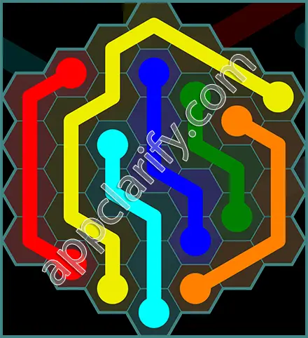 Flow Free: Hexes 7x7 Mania Pack Level 134 Solutions