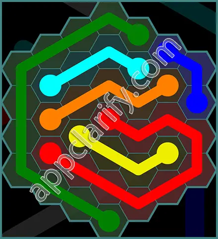 Flow Free: Hexes 7x7 Mania Pack Level 135 Solutions