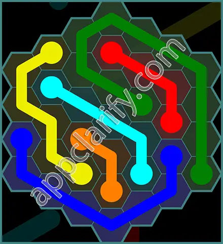Flow Free: Hexes 7x7 Mania Pack Level 138 Solutions
