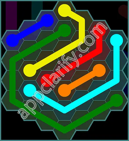 Flow Free: Hexes 7x7 Mania Pack Level 141 Solutions
