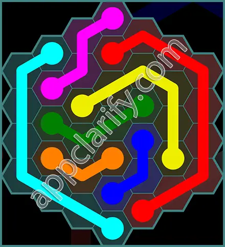 Flow Free: Hexes 7x7 Mania Pack Level 147 Solutions