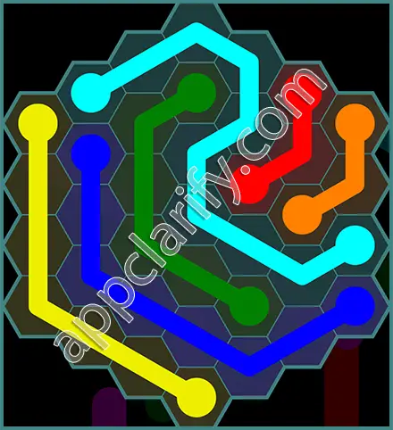 Flow Free: Hexes 7x7 Mania Pack Level 15 Solutions