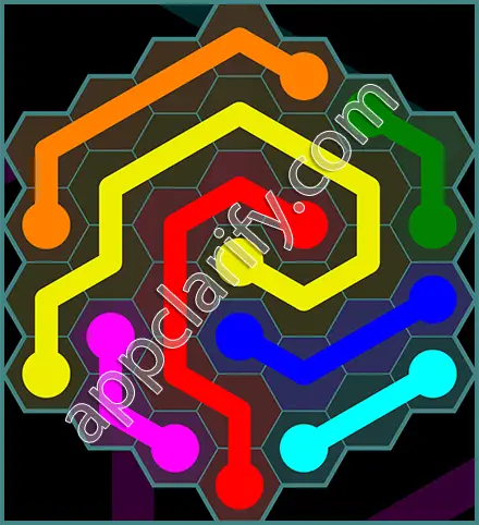 Flow Free: Hexes 7x7 Mania Pack Level 16 Solutions