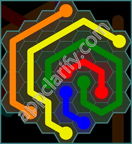 Flow Free: Hexes 7x7 Mania Pack Level 18 Solutions