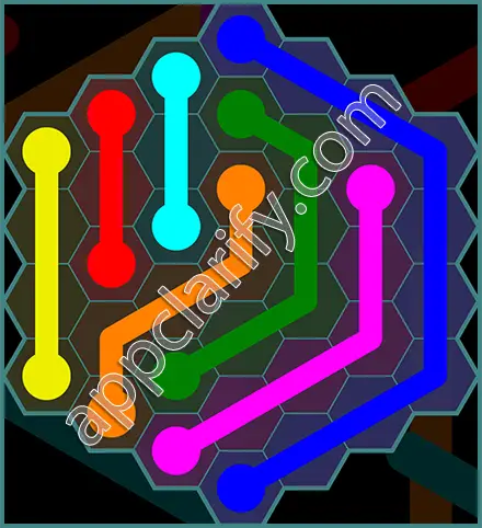 Flow Free: Hexes 7x7 Mania Pack Level 19 Solutions