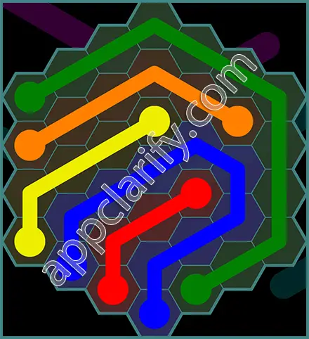 Flow Free: Hexes 7x7 Mania Pack Level 21 Solutions