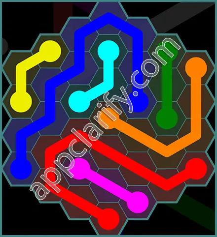 Flow Free: Hexes 7x7 Mania Pack Level 3 Solutions