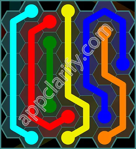 Flow Free: Hexes 7x7 Mania Pack Level 31 Solutions