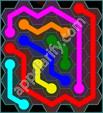 Flow Free: Hexes 7x7 Mania Pack Level 35 Solutions