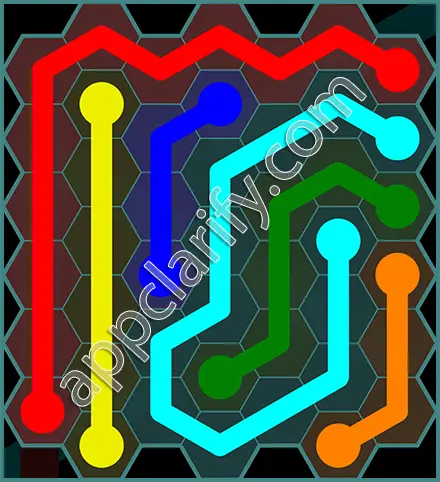 Flow Free: Hexes 7x7 Mania Pack Level 37 Solutions