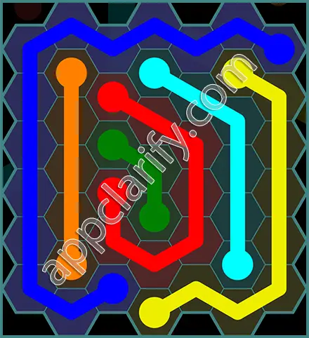 Flow Free: Hexes 7x7 Mania Pack Level 39 Solutions