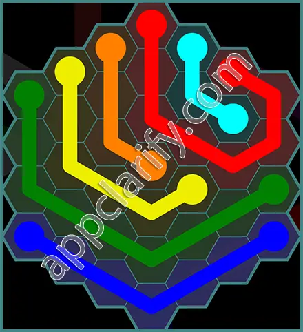 Flow Free: Hexes 7x7 Mania Pack Level 4 Solutions