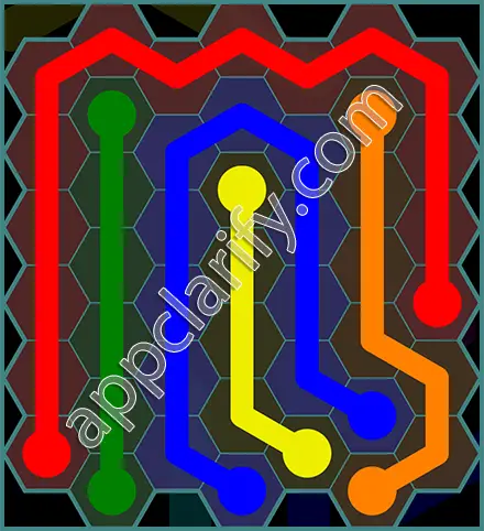 Flow Free: Hexes 7x7 Mania Pack Level 41 Solutions
