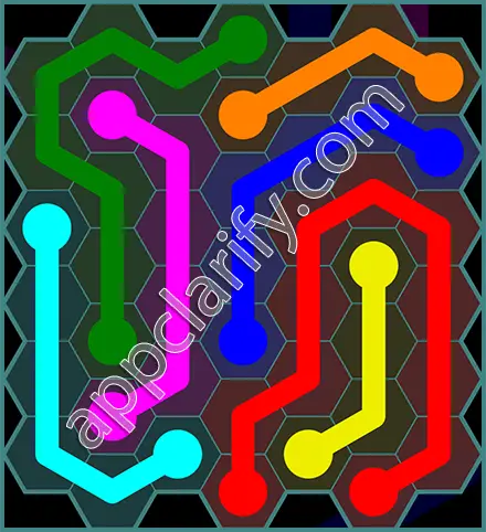 Flow Free: Hexes 7x7 Mania Pack Level 42 Solutions