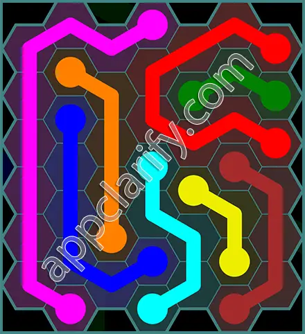 Flow Free: Hexes 7x7 Mania Pack Level 44 Solutions