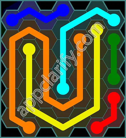 Flow Free: Hexes 7x7 Mania Pack Level 45 Solutions