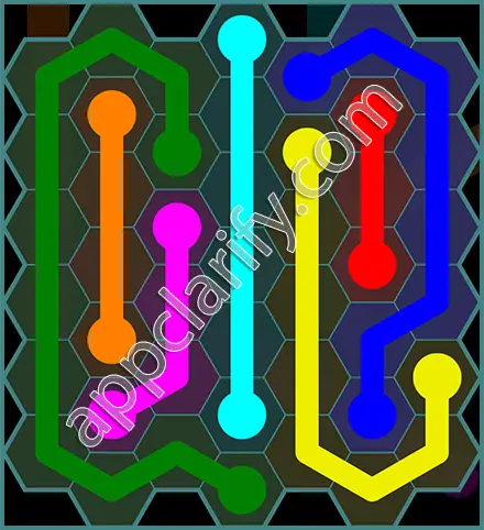 Flow Free: Hexes 7x7 Mania Pack Level 46 Solutions
