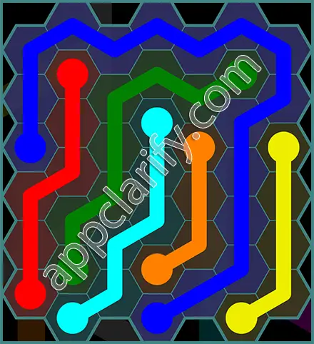 Flow Free: Hexes 7x7 Mania Pack Level 47 Solutions