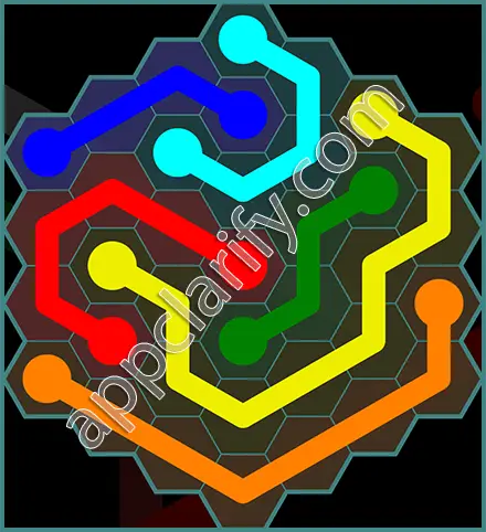 Flow Free: Hexes 7x7 Mania Pack Level 5 Solutions