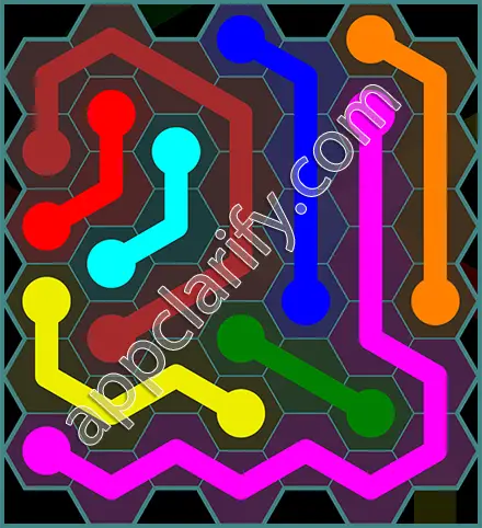 Flow Free: Hexes 7x7 Mania Pack Level 58 Solutions