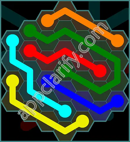 Flow Free: Hexes 7x7 Mania Pack Level 68 Solutions
