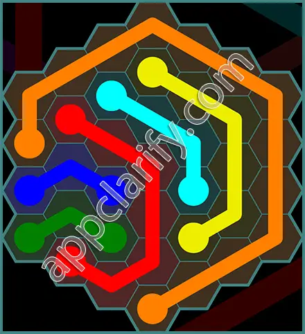 Flow Free: Hexes 7x7 Mania Pack Level 74 Solutions