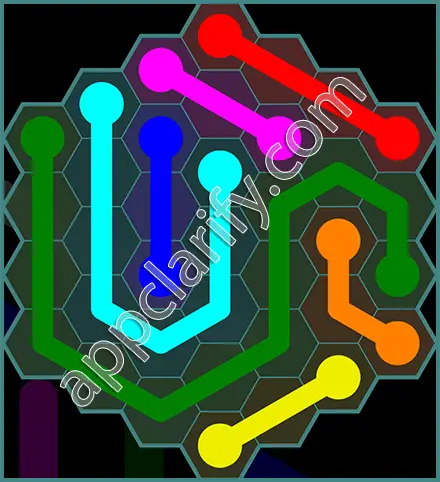 Flow Free: Hexes 7x7 Mania Pack Level 84 Solutions