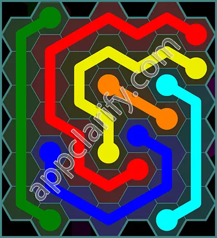 Flow Free: Hexes 7x7 Mania Pack Level 91 Solutions