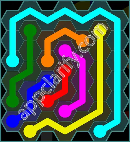 Flow Free: Hexes 7x7 Mania Pack Level 98 Solutions