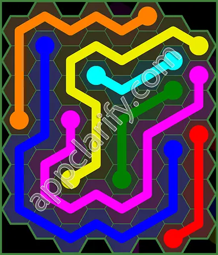 Flow Free: Hexes 8x8 Mania Pack Level 1 Solutions