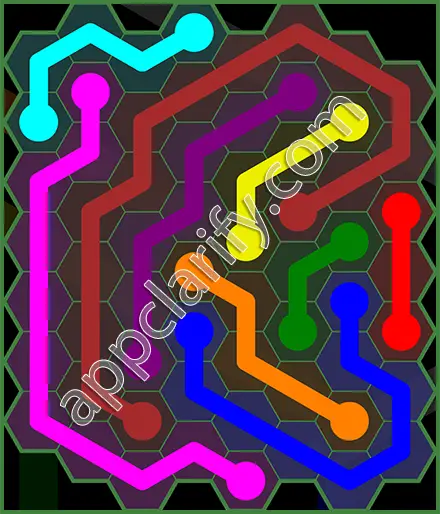 Flow Free: Hexes 8x8 Mania Pack Level 10 Solutions