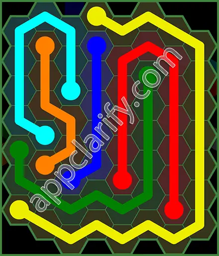 Flow Free: Hexes 8x8 Mania Pack Level 100 Solutions