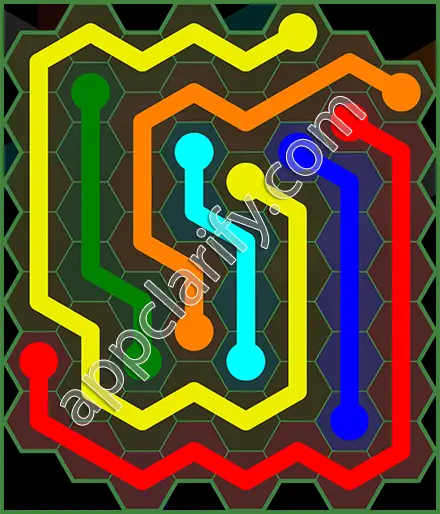 Flow Free: Hexes 8x8 Mania Pack Level 101 Solutions