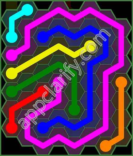 Flow Free: Hexes 8x8 Mania Pack Level 102 Solutions