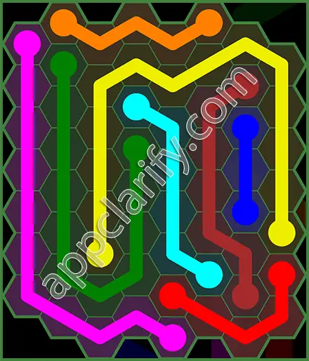 Flow Free: Hexes 8x8 Mania Pack Level 104 Solutions