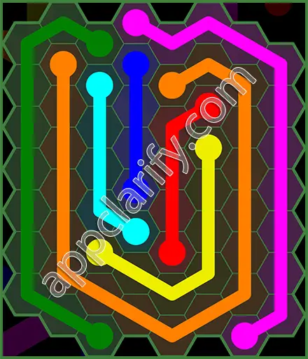 Flow Free: Hexes 8x8 Mania Pack Level 105 Solutions