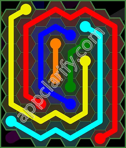 Flow Free: Hexes 8x8 Mania Pack Level 106 Solutions