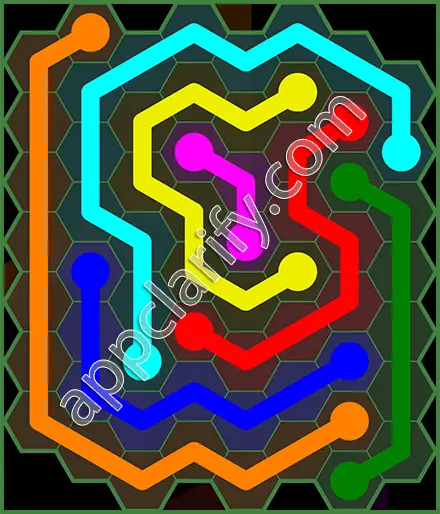 Flow Free: Hexes 8x8 Mania Pack Level 108 Solutions