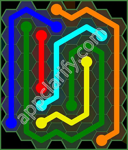 Flow Free: Hexes 8x8 Mania Pack Level 11 Solutions